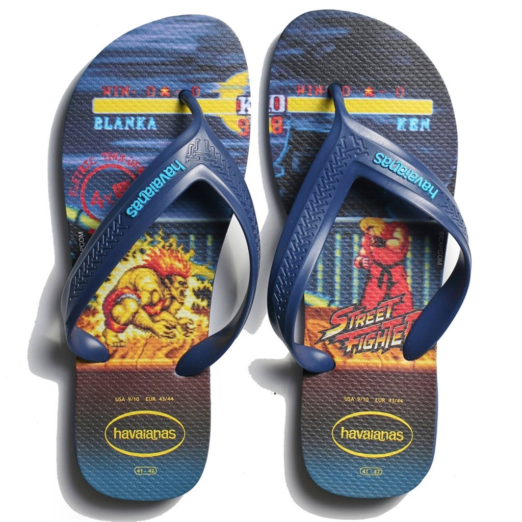 HAVAIANAS 哈瓦仕 人字拖 ST FGH 深藍 快打旋風 拖鞋 男 (布魯克林) 41456340555U