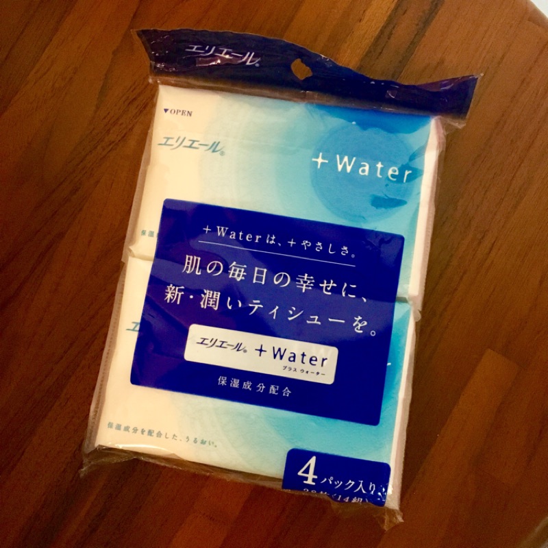 (現貨）日本 大王 Elleair +water 超保濕 袖珍包 面紙 超柔 日本人氣 一包4入裝