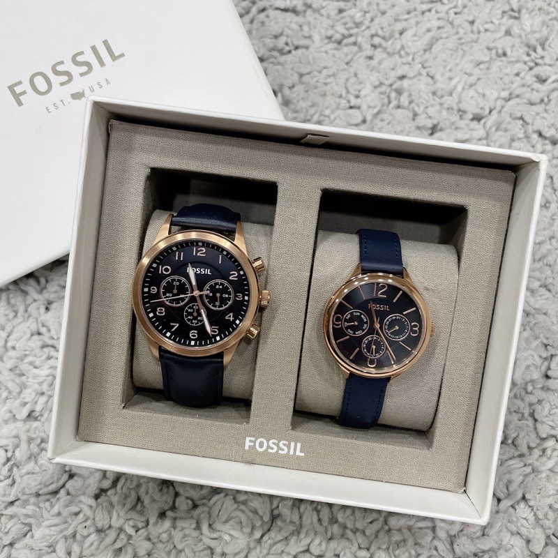 Fossil 三眼 情侶對錶