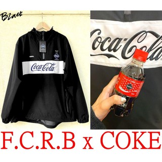 BLACK全新F.C.R.B x COCA COLA x SOPHNET可口可樂COKE防水防風套頭風衣/帽T
