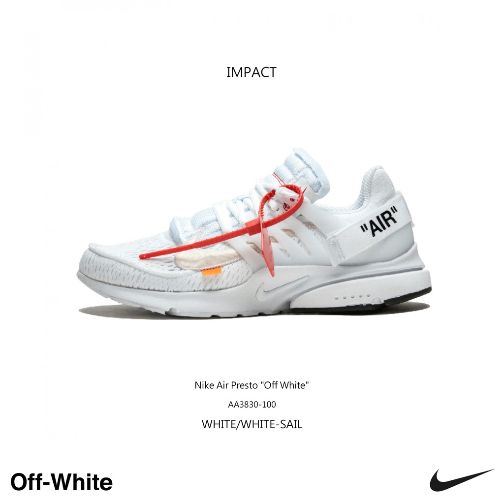 IMPACT Nike Air Presto x OFF-WHITE The Ten 魚骨白AA3830-100 | 蝦皮購物