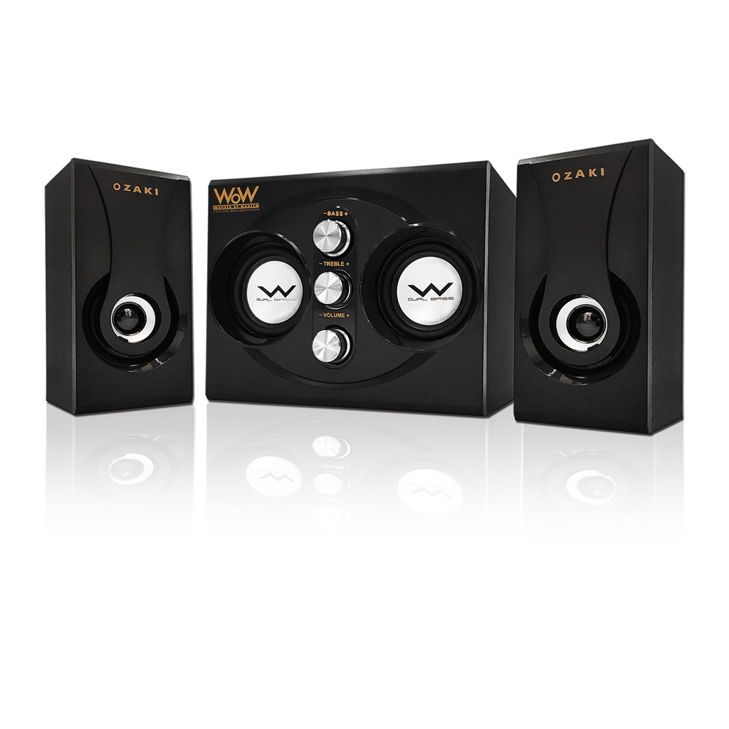 OZAKI RW300 藍牙多媒體喇叭 黑色 木質三件式重低音喇叭