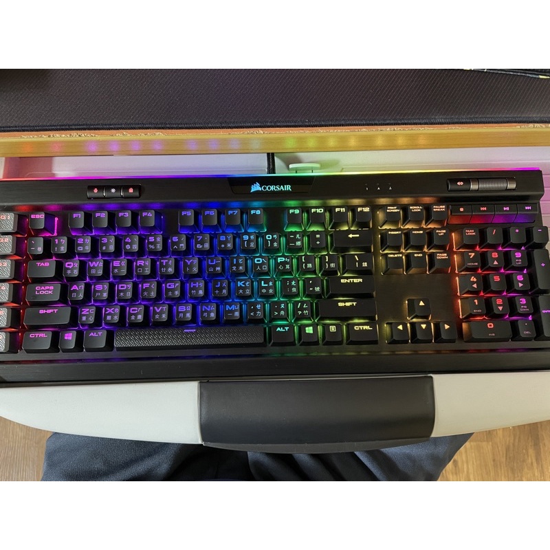 海盜船 Corsair K95 RGB Platinum 鍵盤 茶軸 中文 巨集鍵 二手 無損