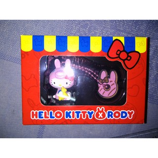 HELLO KITTY & RODY 吊飾 粉紅 手機吊飾 鑰匙圈