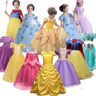 女童角色扮演連衣裙兒童萬聖節嘉年華派對公主服裝 4-10 T
