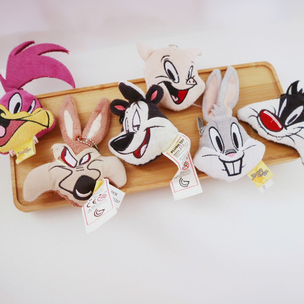 華納 樂一通 早期布偶零錢包吊飾  Looney Tunes 怪物奇兵 兔八哥傻大貓 豬小弟 bb鳥 品味收藏 老玩具
