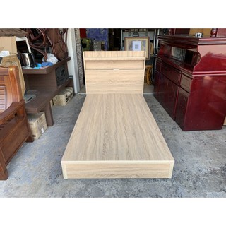 香榭二手傢俱*全新品 梧桐橡木色單人加大3.5x6.2尺 插座式床頭片床組-充電床片-床箱-床底-床框-雙人床架-床板