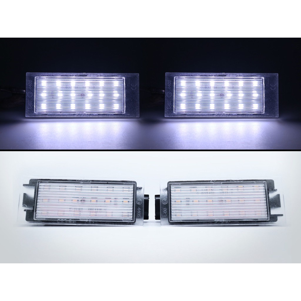 用於 智能車的LED車牌燈 Smart Fortwo Forfour 453 Mk3- 白色CAN總線18-SMD