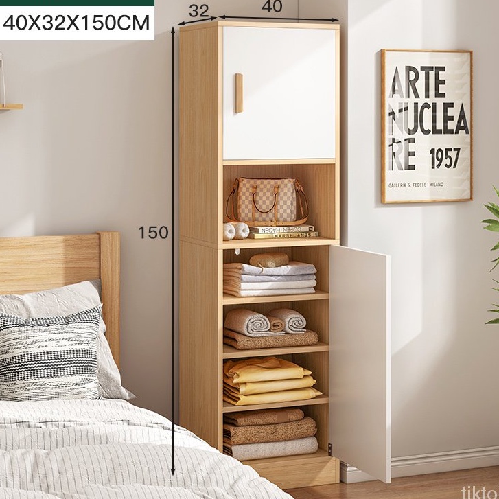 劍豪家居城單門衣櫃衣櫥窄小經濟型小戶型現代簡約出租房用簡易小型家用臥室
