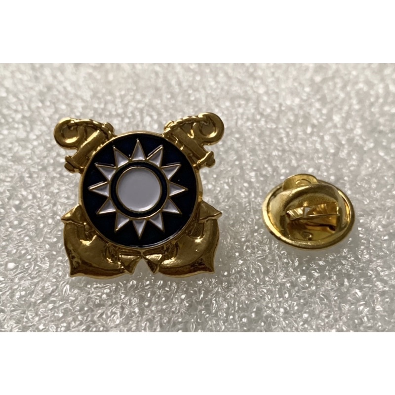 可欣台灣精品：海軍海錨徽章（附收藏盒/寬度約2公分/銅質）