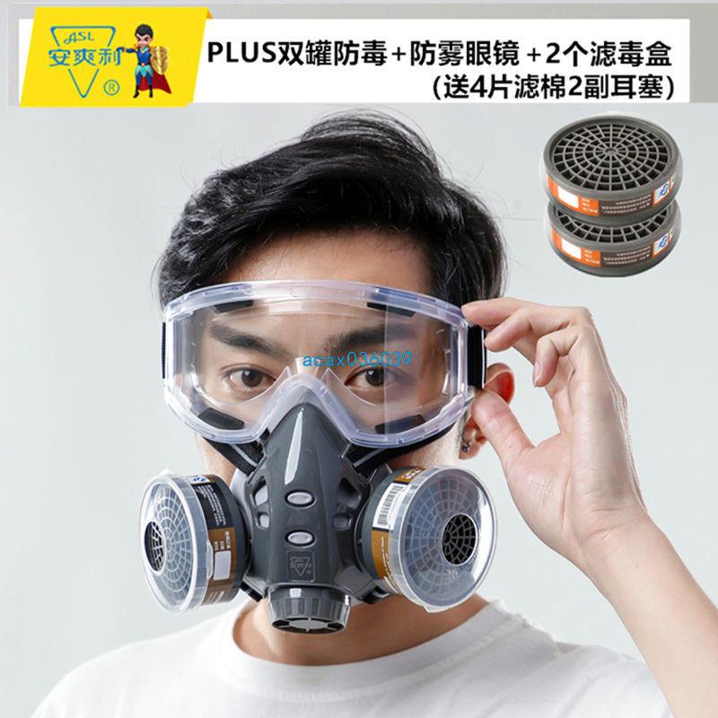 KN95防塵口罩 防塵面具 防工業粉塵罩 打磨灰粉面具 全面罩 水泥廠防塵面罩 全臉防護 煤礦 雙過濾口