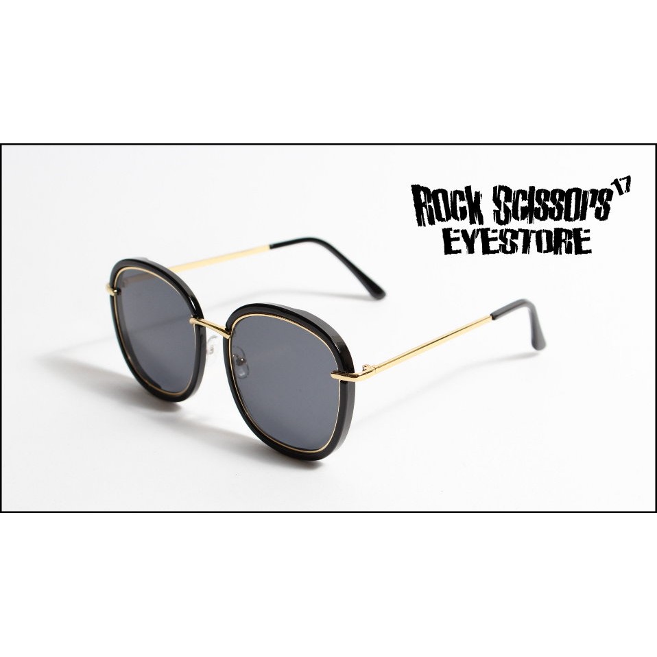 Rock Scissors 韓國製 北歐女子復古簡約造型內坎金屬邊框金屬細邊大方框太陽眼鏡 墨鏡 蝦皮購物