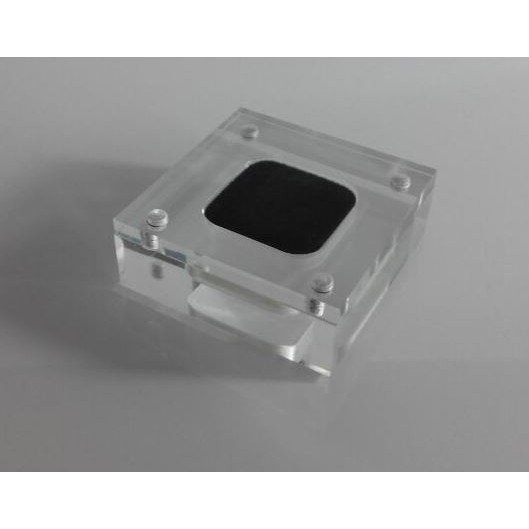 有機玻璃展示架壓克力透明磁鐵盒裸石鑽石展示盒寶石盒彩寶盒裸石盒戒面盒 珠寶玉石首飾高透有質感 海綿黑白雙面可換5*5