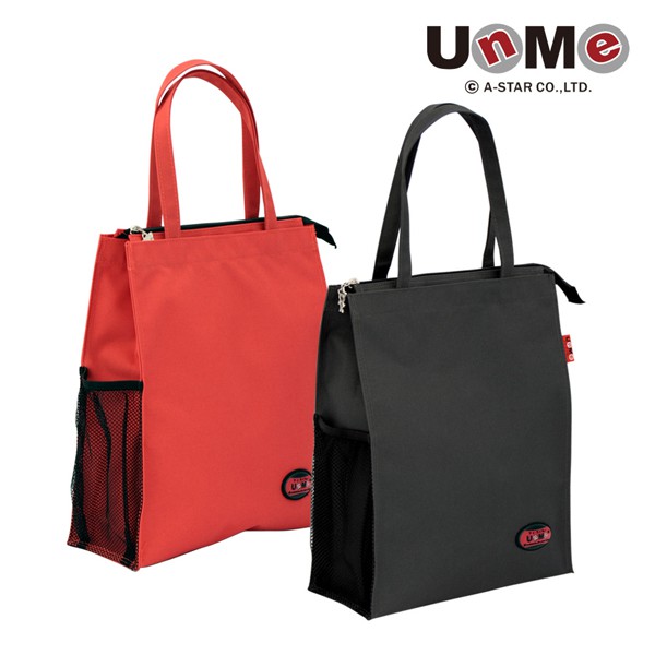 UnMe 直式素面基本款多功能手提袋(磚紅色/深灰色)(U1318)