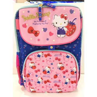 【震撼精品百貨】Hello Kitty 凱蒂貓~KITTY後背包/書包~粉藍色~草莓#97722