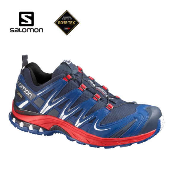 SALOMON 索羅門 男款 XA PRO 3D GORE-TEX 野跑鞋〈深藍/紅〉/366791/悠遊山水