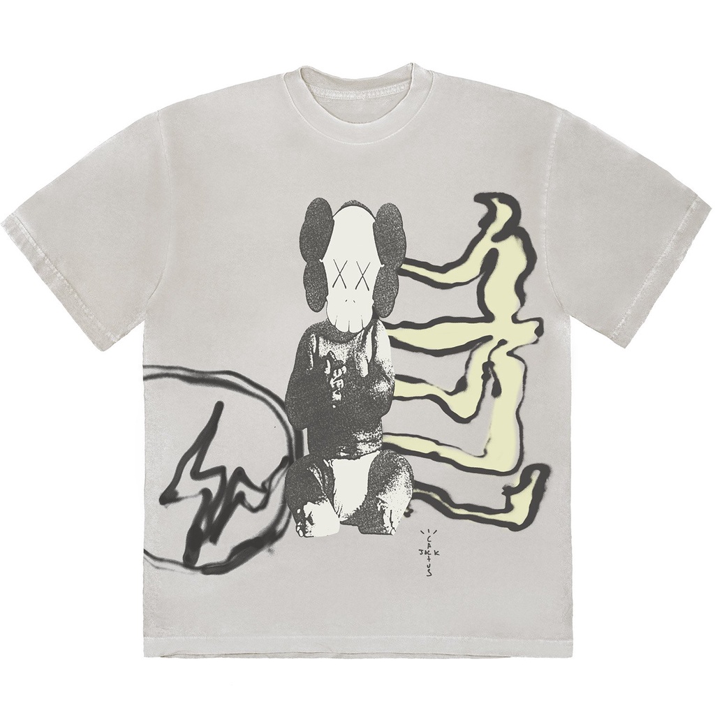 Travis Scott Cactus Jack FRAGMENT CREATE TEE TS Lightning Eagle  short-sleeved Couples streetwear fashion T-shirts Summer T-shirts [M-XXL]