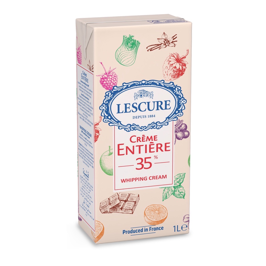 [樸樂烘焙材料]法國萊思克 LESCURE 動物性鮮奶油35% 原裝1000ml(需低溫冷藏運送)