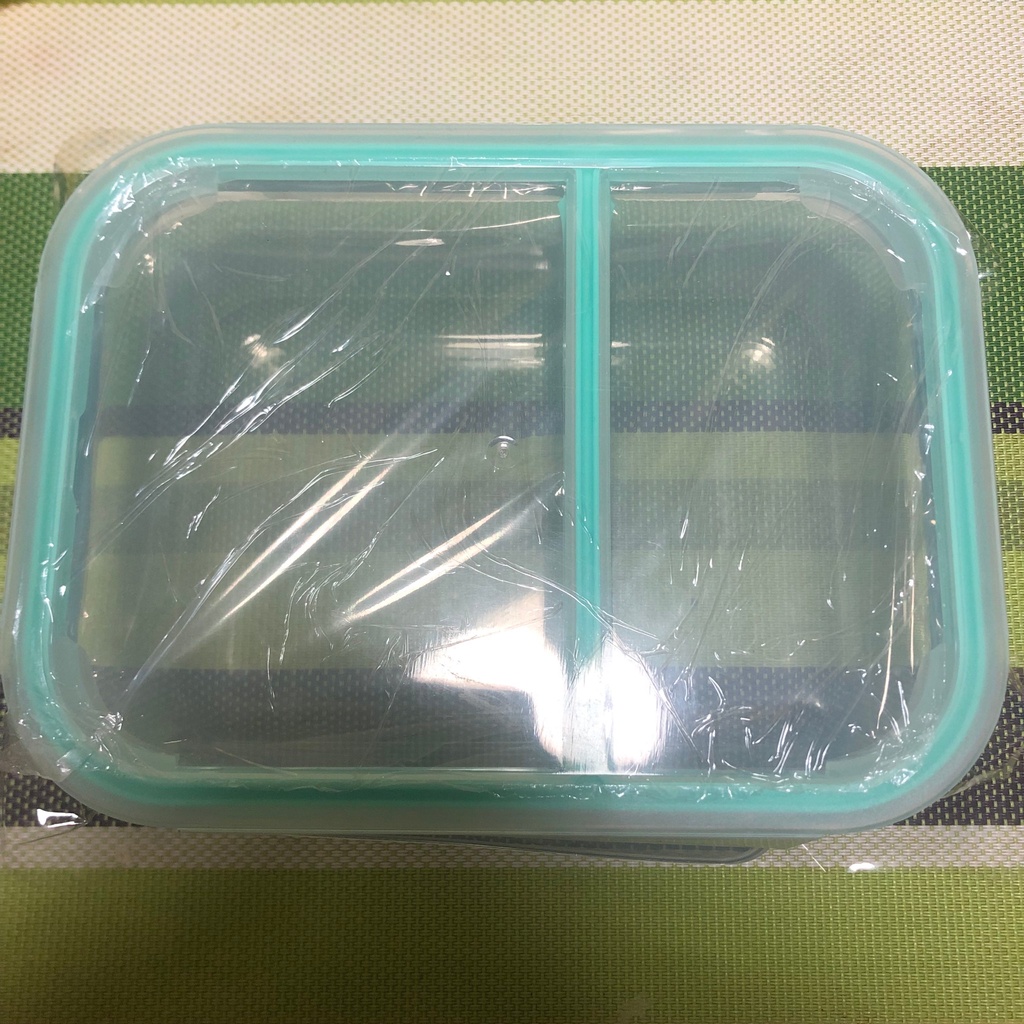 全新 可微波耐熱 玻璃保鮮盒 玻璃便當盒 微波便當盒 分隔便當盒 便當盒 玻璃餐盒 分格便當盒 玻璃餐盤 700ml