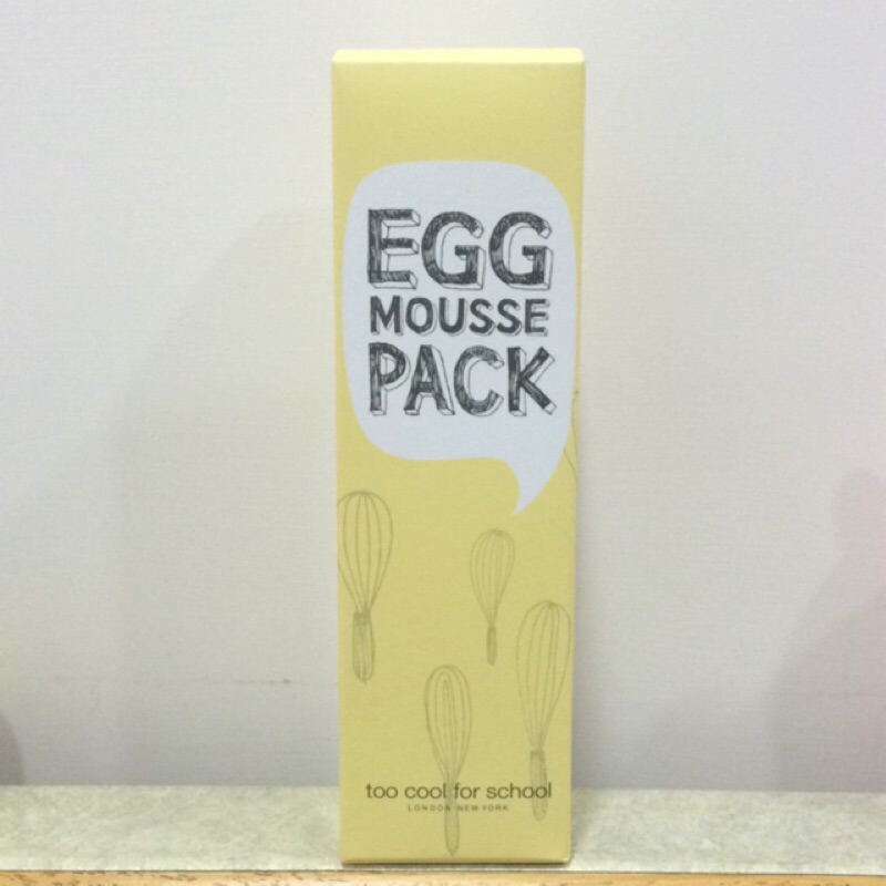 韓國品牌too cool for school Egg Mousse Pack白滑雞蛋面膜