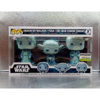 Funko pop 星際大戰 Star Wars 夜光 Amazon限定 公仔 搖頭娃娃 3PK 3Pack 尤達