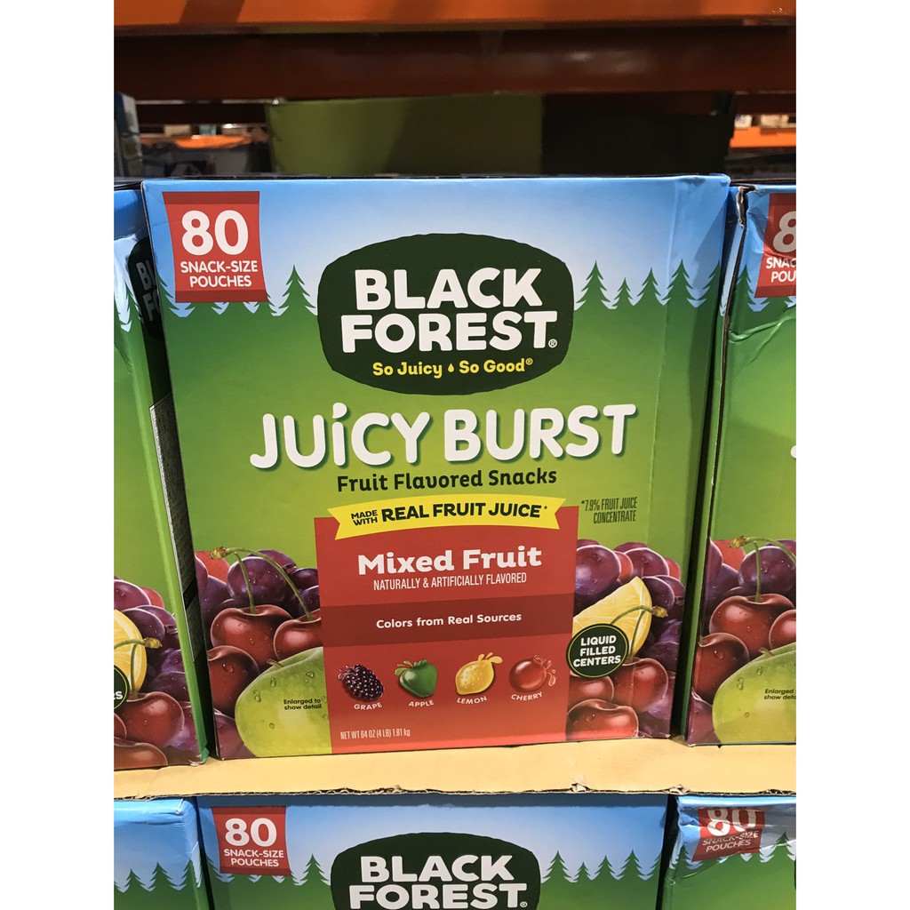 好市多代購-BLACK FOREST JUICY BURST 果汁爆漿軟糖 80CT/1.81KG 下單隔日出貨