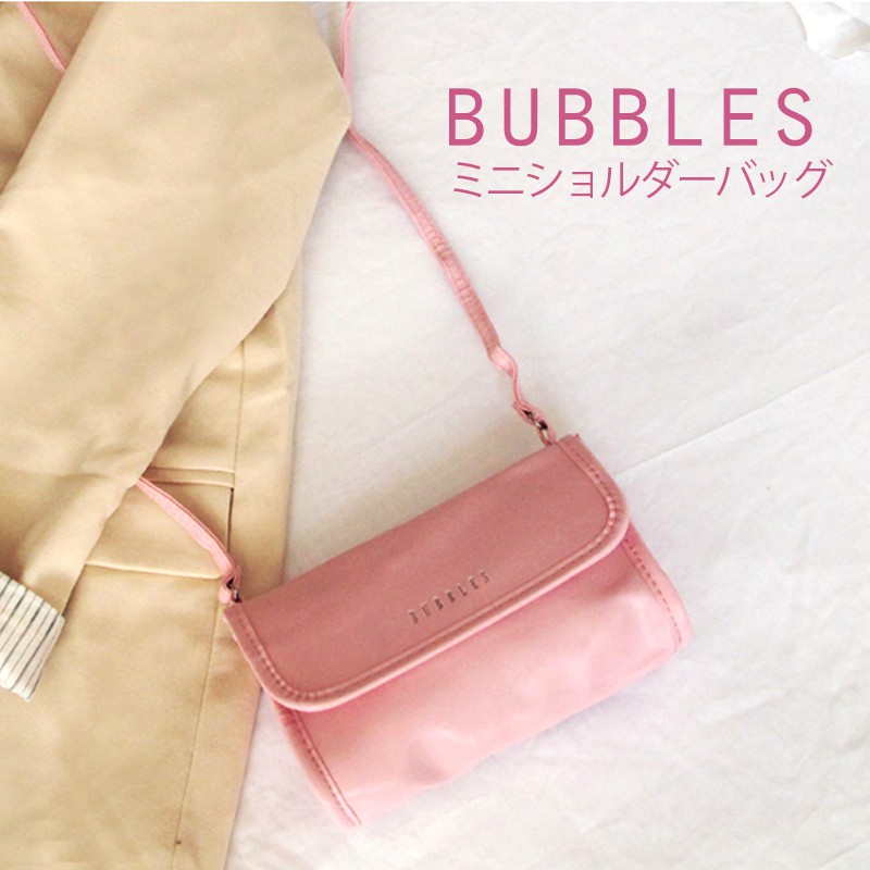 💟娃娃日雜小舖💟日本雜誌附錄 BUBBLES 粉色透明觸控手機包 斜背包 肩背包 側背包 單肩包 小方包