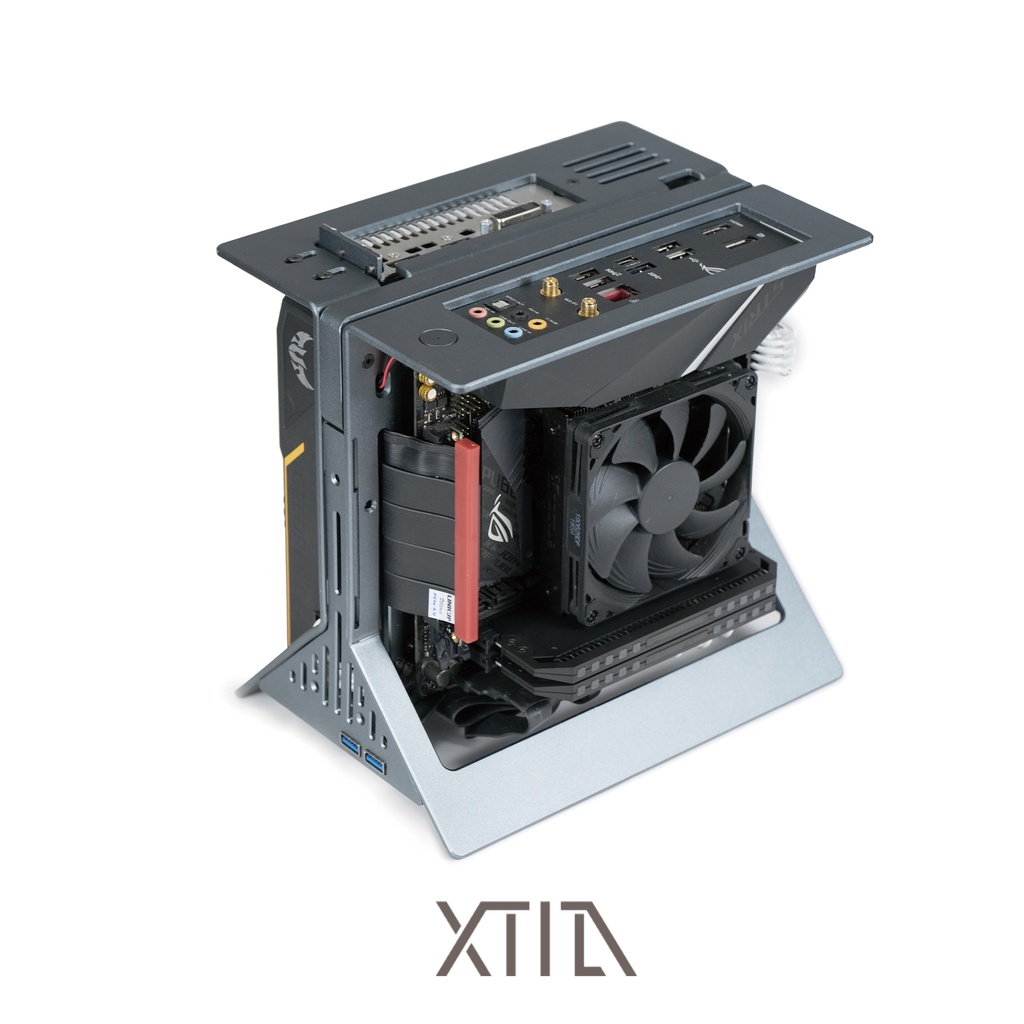 【Xproto-MINI】  XTIA ITX開放式1U核顯全鋁豎垂直便攜提手機箱