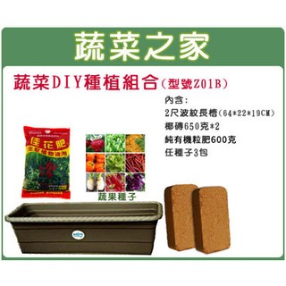 【蔬菜之家滿額免運】蔬菜DIY種植組合-中型 型號Z01B (內含椰磚.盆.肥料.種子)蔬菜種子任選*3 種植箱 簡易