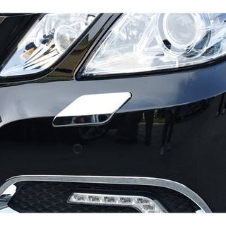 Benz W212 09~13 E220 E400 E500 E550 E63 改裝鍍鉻銀 前保險桿 噴水蓋貼