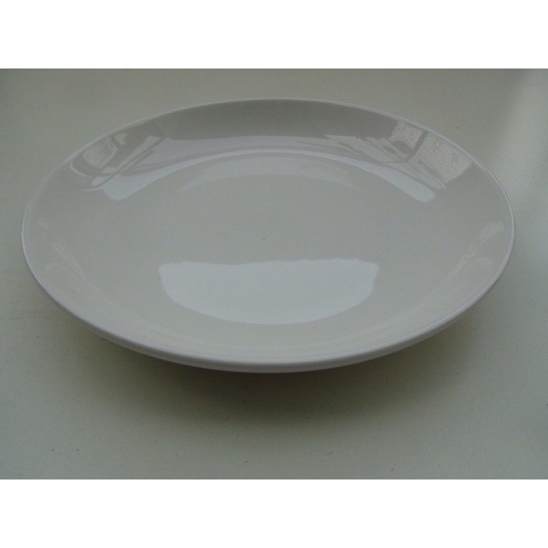 鍋碗瓢盆餐具=白強化瓷器10吋湯盤