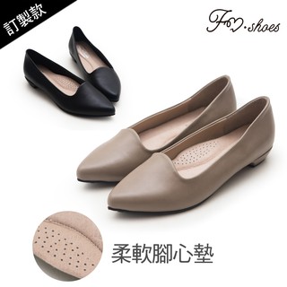 FM SHOES 簡約優雅尖頭低跟通勤鞋