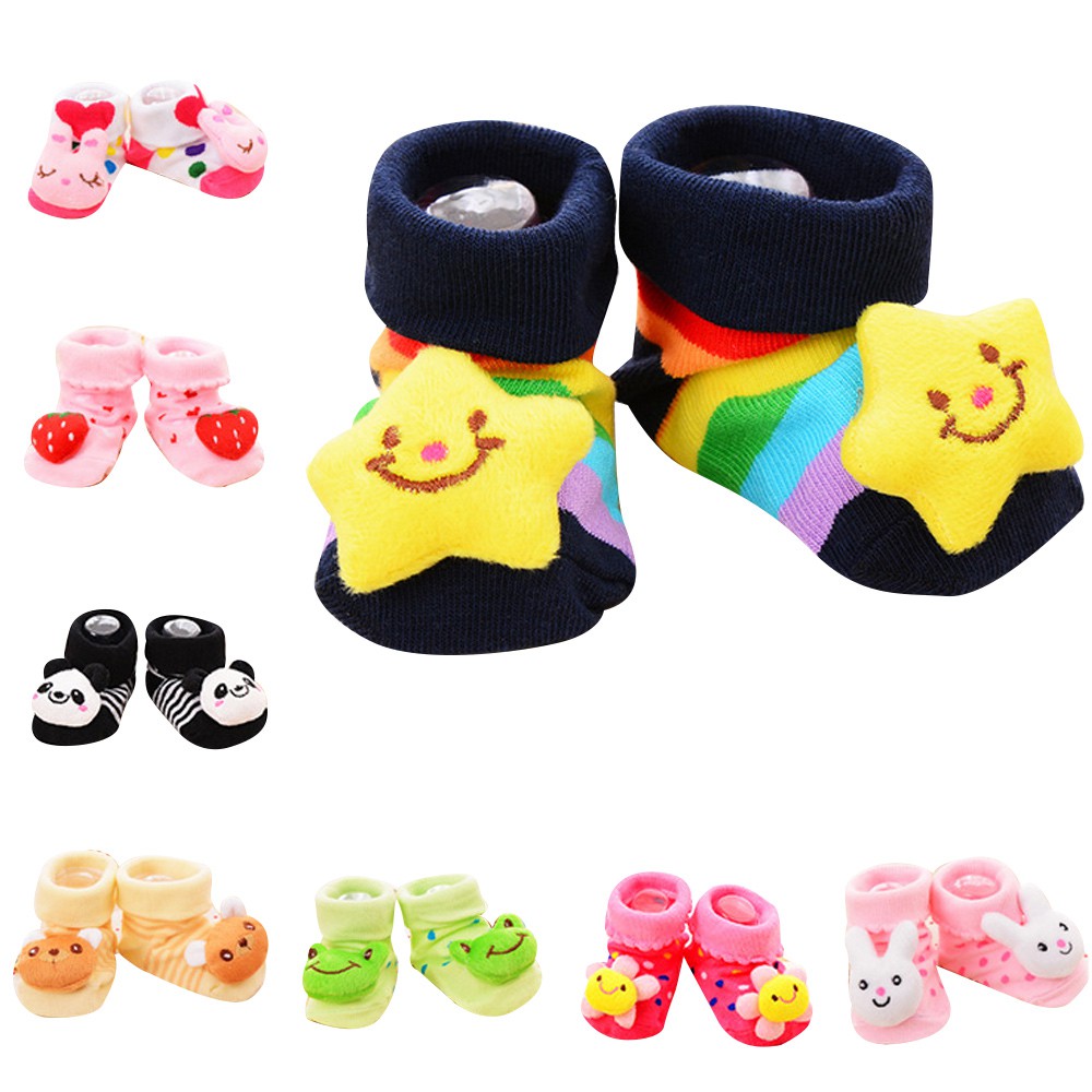 Baby童衣 (0-3歲) 防滑襪 寶寶造型襪  卡通造型襪 寶寶襪 百搭素色襪 嬰兒襪子 新生兒襪88145