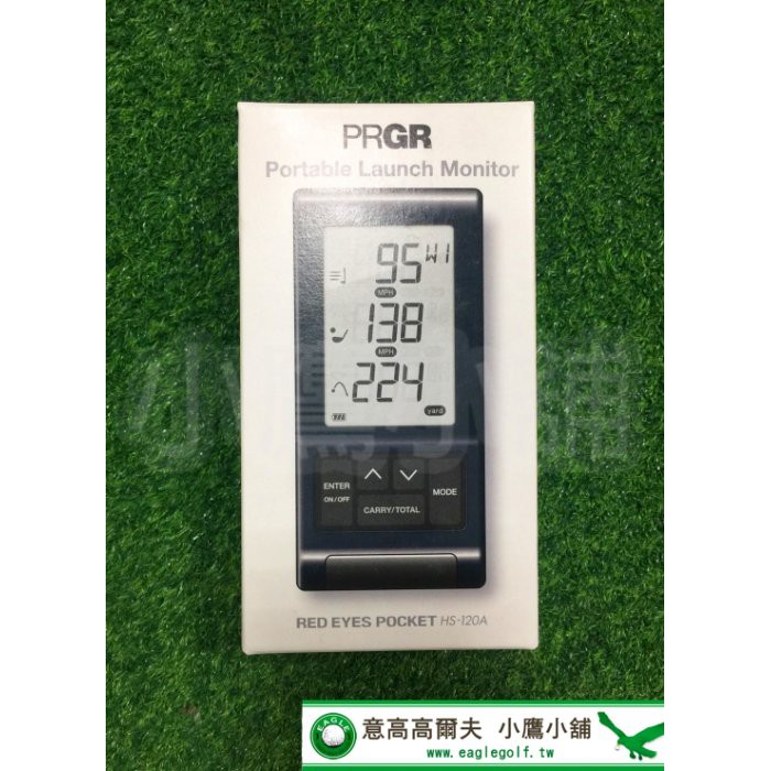 [小鷹小舖] PRGR Golf Black Portable Launch Monitor 高爾夫 測速器 簡便操作