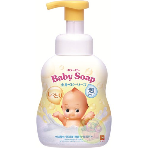 COW 牛乳石鹼 Baby Soap 嬰兒泡沫沐浴乳 -滋潤款 400ml 【樂購RAGO】日本製