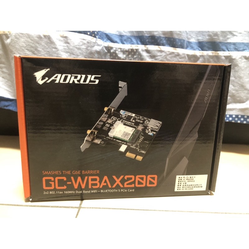 GIGABYTE 技嘉 GC-WBAX200 Intel WIFI 6 AX200 無線網路卡 AORUS