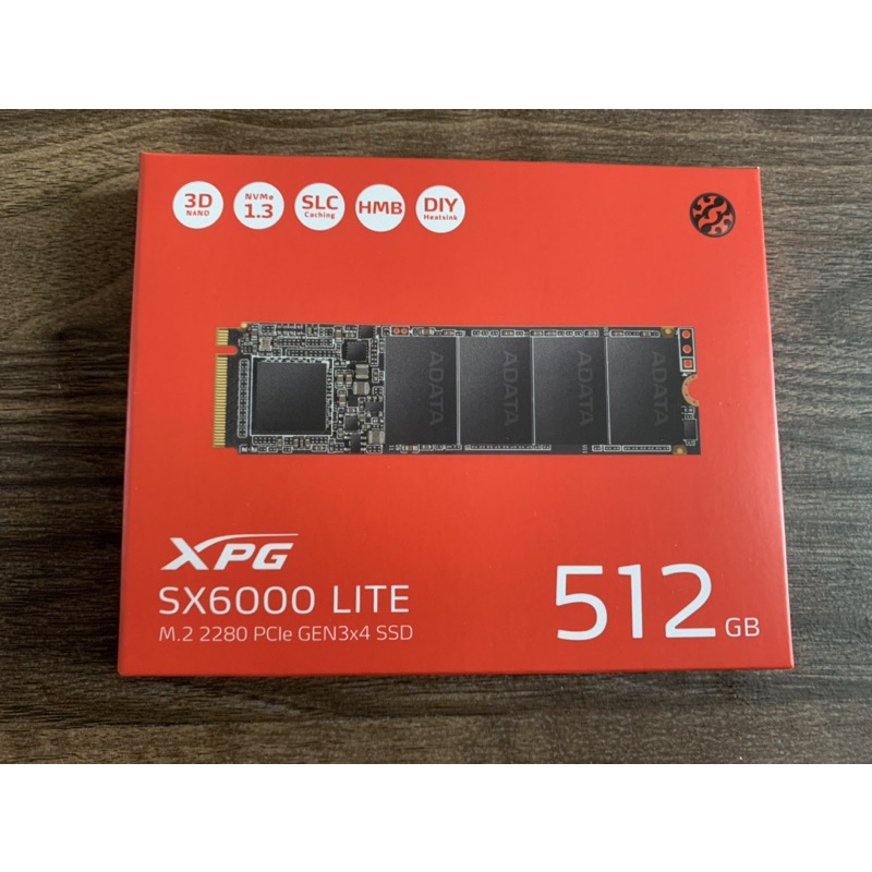 [全新］ADATA 威剛 XPG SX6000 Lite 512G M.2 PCIe SSD固態硬碟