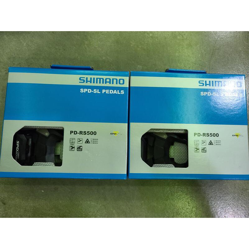 全新盒裝SHIMANO PD-RS500 公路車卡踏 踏板 附扣片