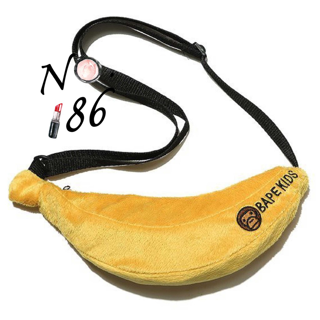NO.186【BAPE KIDS APE / BAPE 香蕉單肩包 斜背包 小物包】AA04-F7YE1