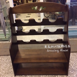 實木彩繪鞋插鞋架 三層12雙【更美歐洲傢飾古董老件Amazing House】臺南