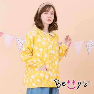 betty’s貝蒂思(95)日系圓點印花翻領上衣(黃色)