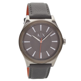 清倉特價 ARMANI EXCHANGE 男錶 手錶 43mm 灰色真皮皮帶 腕錶 AX2335 AX(現貨)
