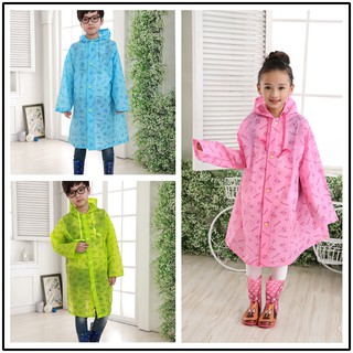 男女童EVA環保雨衣 帶書包位幼童雨衣 方便收納輕薄可愛雨衣