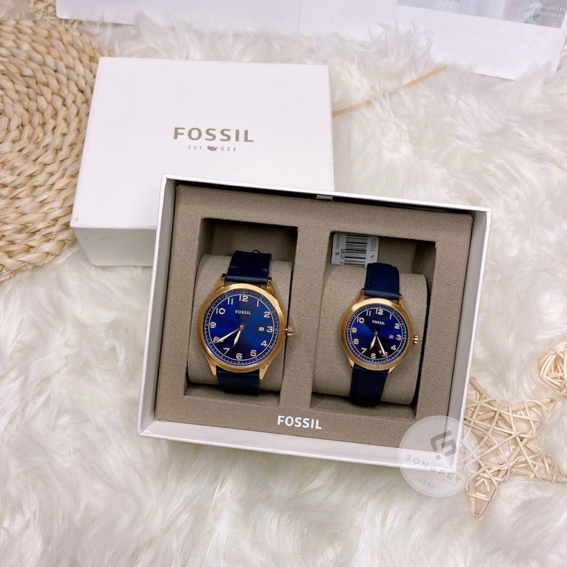 美國代購🇺🇸台灣現貨  FOSSIL 情侶對錶  BQ2470SET