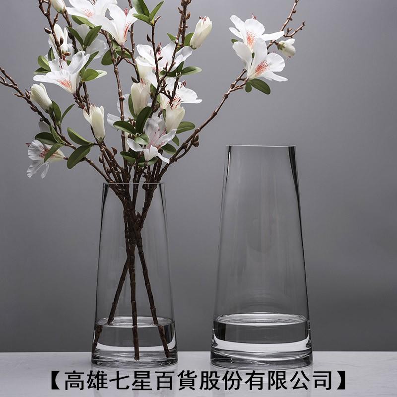 高雄七星 北歐t型簡約玻璃花瓶透明圓柱花器客廳餐桌家居裝飾插花花瓶擺設 蝦皮購物