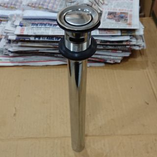 【臺灣製】加長不鏽鋼按壓排桿組 不鏽鋼 落水頭 火箭頭 彈跳頭 專利 按壓 排桿 彈跳 面盆 排水 P管 S管 水管