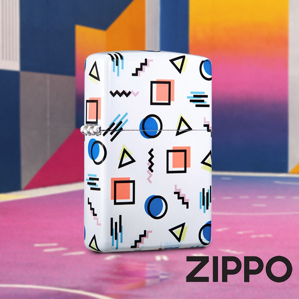 ZIPPO 致敬孟菲斯幾何圖案防風打火機 特別設計 現貨 限量 禮物 送禮 客製化 終身保固 Z-30025