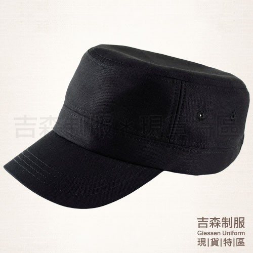 [5件入] 軍帽/平頂帽-黑 X0016 餐廳制服 團體制服 廚師服 圍裙 便宜 優