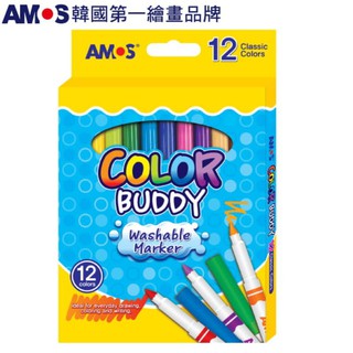 韓國AMOS 12色細款彩色筆(台灣代理)