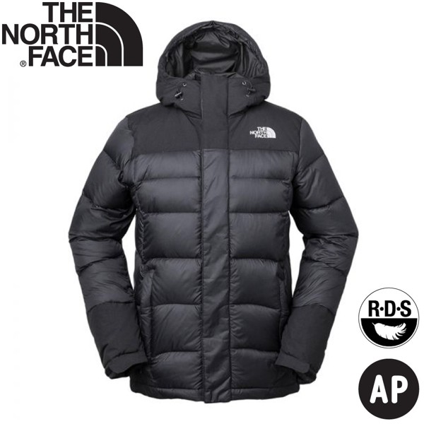 【The North Face 男 防潑水羽絨連帽外套《黑》】3RKB/羽絨外套/連帽外套/保暖外套/悠遊山水